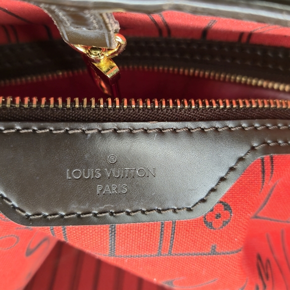 Louis Vuitton Damier Ebene Neverfull Tote Bag MM Size - Picture 12 of 15